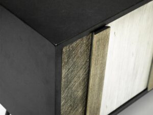 miniaturka Drewniana komoda retro z 3D frontami z akacji – Mondo