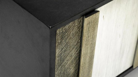 miniaturka Drewniana komoda retro z 3D frontami z akacji – Mondo