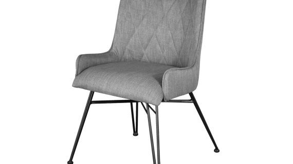 Krzesło retro tapicerowane z metalową podstawą – Mondo