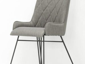 miniaturka Krzesło retro tapicerowane z metalową podstawą – Mondo