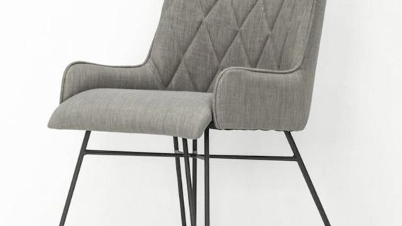 miniaturka Krzesło retro tapicerowane z metalową podstawą – Mondo