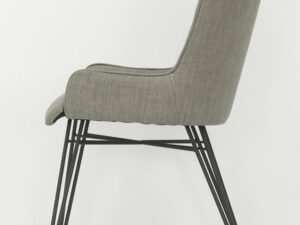 miniaturka Krzesło retro tapicerowane z metalową podstawą – Mondo