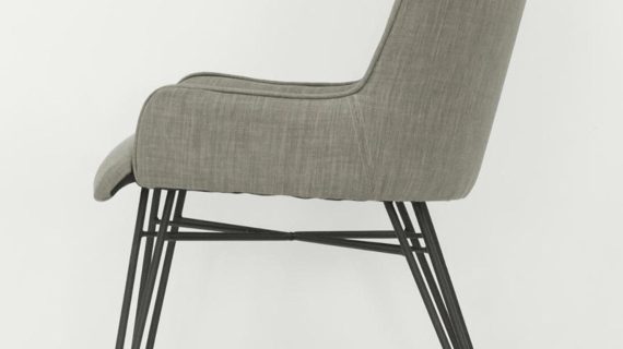 miniaturka Krzesło retro tapicerowane z metalową podstawą – Mondo