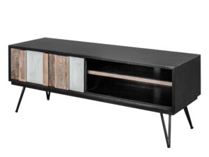 Komoda RTV retro z frontami z drewna akacjowego – Mondo