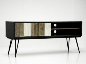 miniaturka Komoda RTV retro z frontami z drewna akacjowego – Mondo