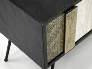 miniaturka Komoda RTV retro z frontami z drewna akacjowego – Mondo