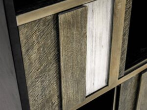 miniaturka Regał z akacjowymi frontami 3D w stylu retro – Mondo