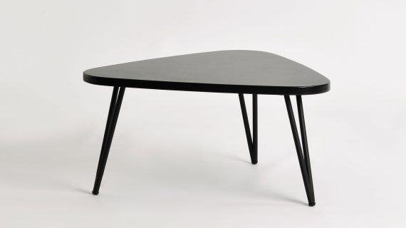 miniaturka Stolik retro z czarnym blatem imitującym kamień – Mondo