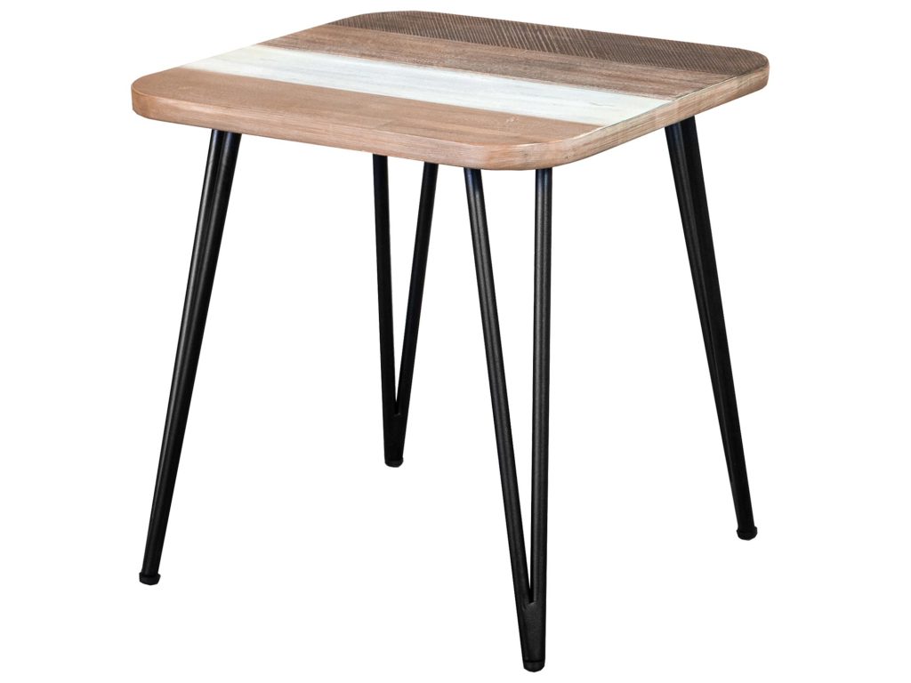 Retro stolik kawowy z naturalnym blatem drewnianym – Mondo