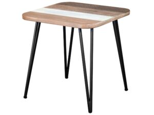 Retro stolik kawowy z naturalnym blatem drewnianym – Mondo