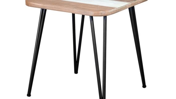 Retro stolik kawowy z naturalnym blatem drewnianym – Mondo