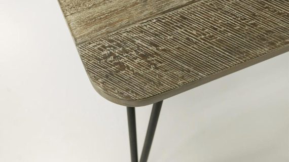 miniaturka Retro stolik kawowy z naturalnym blatem drewnianym – Mondo