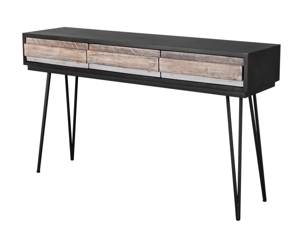 Retro konsola z frontami 3D wykonanymi z akacji – Mondo