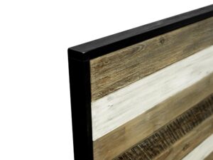 miniaturka Łóżko retro 140 cm z akacji na metalowych nogach – Mondo