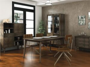 miniaturka Retro regał z intarsją i dekoracyjnymi frontami 3D – Willowbrook