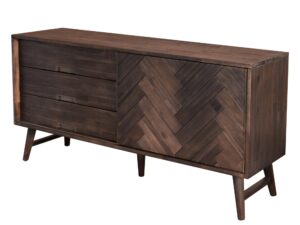 Komoda retro z przesuwanymi drzwiami i frontami 3D – Willowbrook