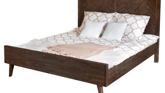 Zestaw Ashton Łóżko 140cm Szafki Nocne Intarsjowane – Willowbrook