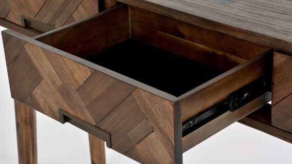 miniaturka Konsola z litego drewna i 3D frontami w stylu retro – Willowbrook