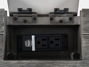 miniaturka Ciemnoszare Biurko Klasyczne z USB – Avola