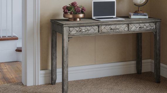 miniaturka Ciemnoszare Biurko Klasyczne z USB – Avola