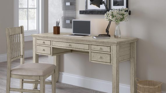 miniaturka Kremowy Zestaw Biurko Krzesło Shabby Chic – Avola