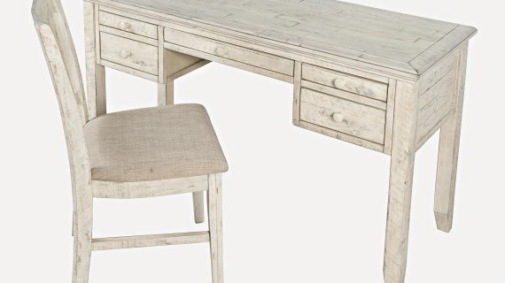 miniaturka Kremowy Zestaw Biurko Krzesło Shabby Chic – Avola