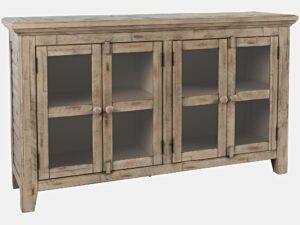 miniaturka Rustykalna Komoda Przeszklone Drzwi Przetarcia – Avola