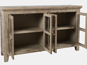 miniaturka Rustykalna Komoda Przeszklone Drzwi Przetarcia – Avola