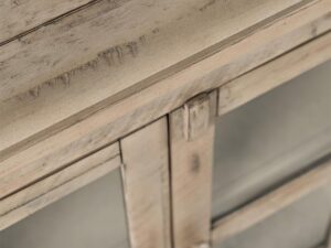 miniaturka Rustykalna Komoda Przeszklone Drzwi Przetarcia – Avola