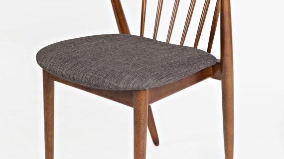 miniaturka Mid-Century Krzesło Grafitowa Tkanina – Avola