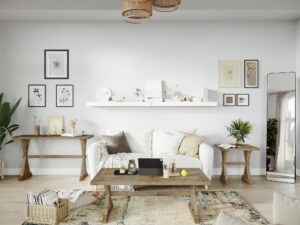 miniaturka Drewniany Stolik Kawowy Klasyczny Wzór Deski – Avola