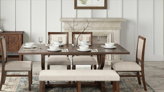 miniaturka Klasyczny Stół Rozkładany Intarsja Jodełka – Avola