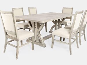 miniaturka Rustykalne Krzesło Tapicerowane Przetarcia Shabby Chic – Avola