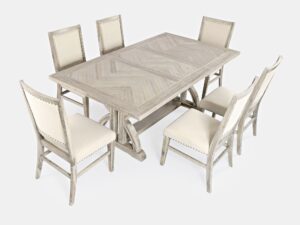 miniaturka Rustykalne Krzesło Tapicerowane Przetarcia Shabby Chic – Avola