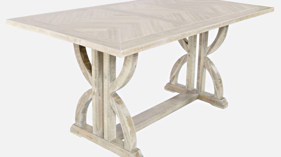 miniaturka Drewniany Stół Intarsja Jodełka Nogi Krzyżowe – Avola