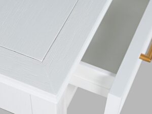 miniaturka Białe Biurko Klasyczne z USB i Szufladami – Avola