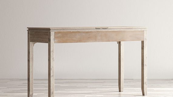 miniaturka Klasyczne Biurko Naturalne Drewno USB – Avola