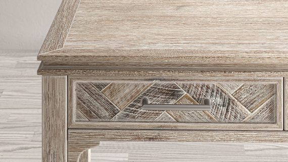 miniaturka Klasyczne Biurko Naturalne Drewno USB – Avola