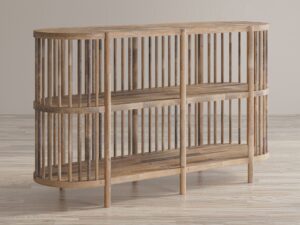 miniaturka Komoda Boho Naturalne Drewno Pionowe Szczebelki – Avola