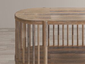 miniaturka Komoda Boho Naturalne Drewno Pionowe Szczebelki – Avola