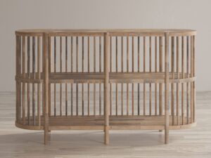 miniaturka Komoda Boho Naturalne Drewno Pionowe Szczebelki – Avola