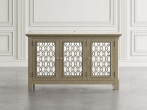 miniaturka Złota Komoda Lustrzane Drzwi Eleganckie Szprosy – Avola