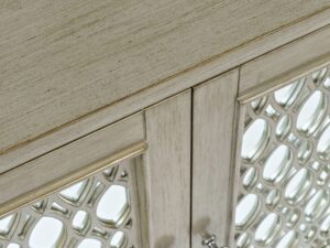 miniaturka Złota Komoda Lustrzane Drzwi Ozdobne Szprosy – Avola