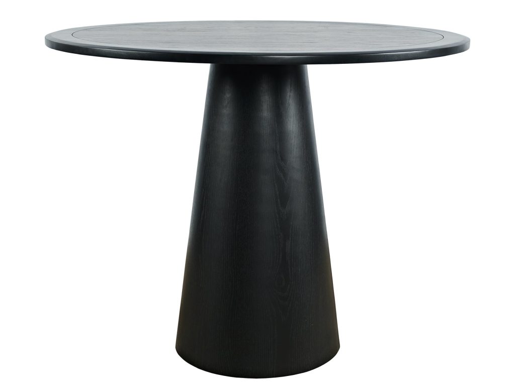 Minimalistyczny Stół Barowy Okrągły Blat Stożkowa Podstawa – Avola