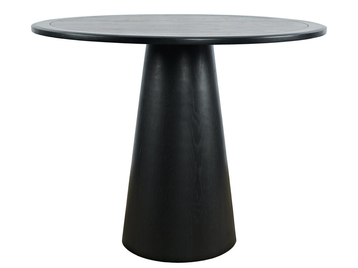 Minimalistyczny Stół Barowy Okrągły Blat Stożkowa Podstawa – Avola