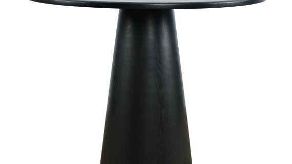 Minimalistyczny Stół Barowy Okrągły Blat Stożkowa Podstawa – Avola