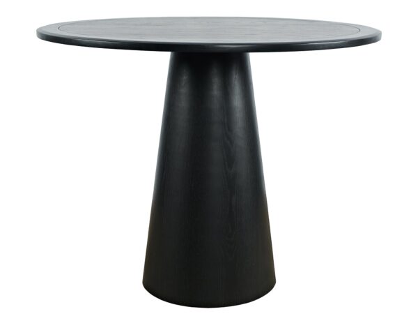 Nowoczesny okrągły stół w kolorze czarnego drewna