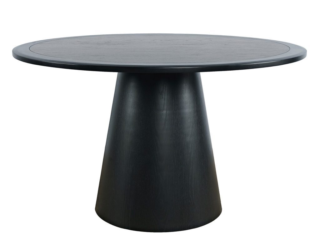 Stół 127cm Mid-Century Okrągły Blat Stożkowa Podstawa – Avola