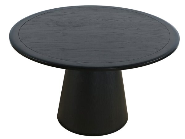 Blat stołu prostokątnego w kolorze czarnym z białymi żyłkami, imitacja marmuru