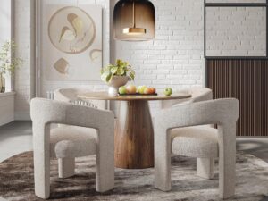 miniaturka Zestaw Stół 127cm Cztery Krzesła Orzech Włoski – Avola